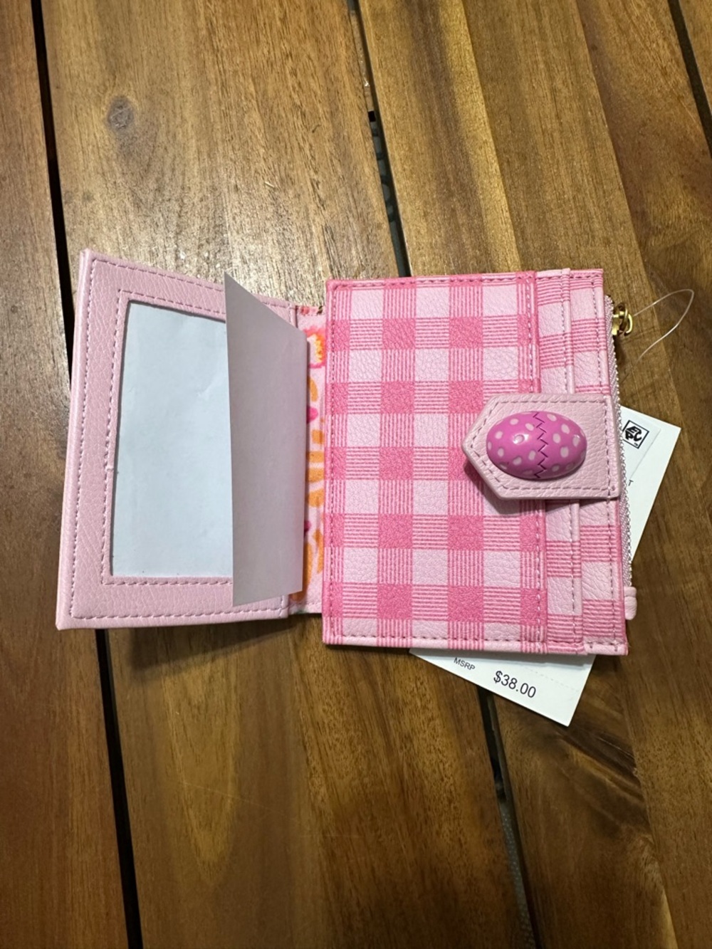 Betsey Johnson Pink Pastel Embellished Card Holder Wallet - Picture 3 of 6